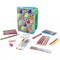 Jumbo Rainbow Arts & Crafts Filled Stationery Pencil Case for Girls, 43 Pieces